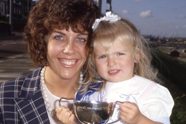 Overall winner Lauren Wilkinson with her trophy and proud mum Catherine.�