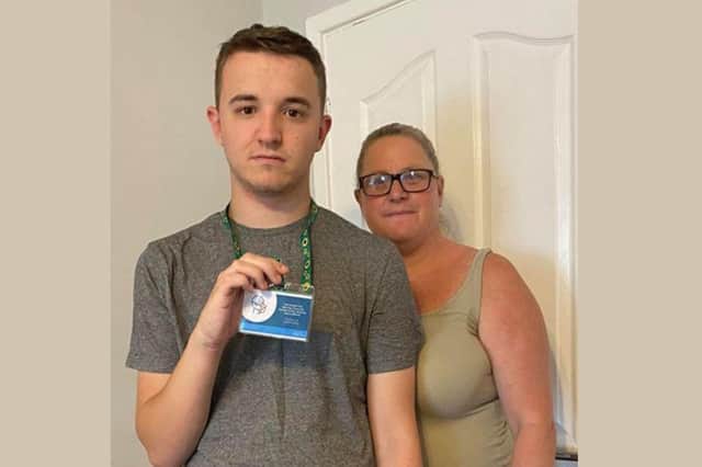 Connor and mum Clair pictured together after their shopping trip to intu MetroCentre.