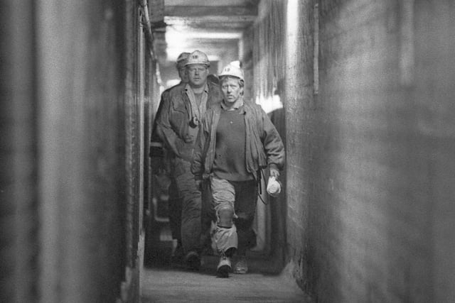 Forty miners were hauled 1,000 ft to the surface of Dawdon Colliery, bringing to an end 84 years of mining history in 1991.