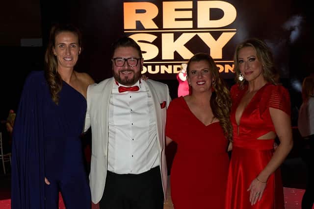 Sergio and Emma Petrucci with guests Jill Scott (left) and Faye Tozer (right)