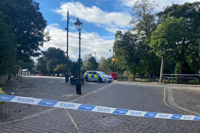 A police cordon in Houghton on Sunday, October 17 as inquiries continued.
