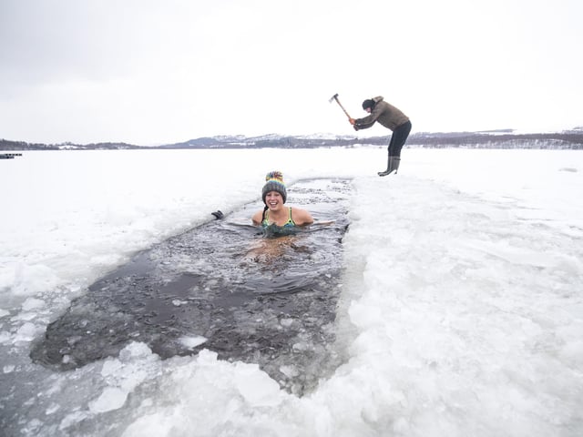 “At this time of year, one of the biggest challenges is keeping somewhere open to swim," says Alice.