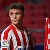 Atletico Madrid's English defender Kieran Trippier leaves the pitch after resulting injured during the Spanish league football match between Club Atletico de Madrid and Real Betis at the Wanda Metropolitano stadium in Madrid on July 11, 2020. (Photo by GABRIEL BOUYS / AFP) (Photo by GABRIEL BOUYS/AFP via Getty Images)