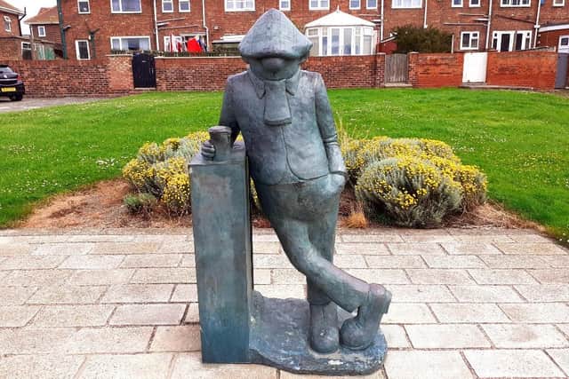 The Andy Capp statue outside the Pot House pub in Hartlepool.