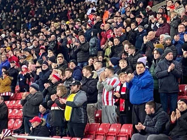 Sunderland fans against Fleetwood. Picture by FRANK REID