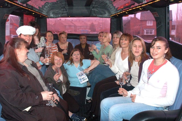 On the karaoke bus which was part of the fun at Parkside Community Centre in Seaham on International Women's Day in 2007.