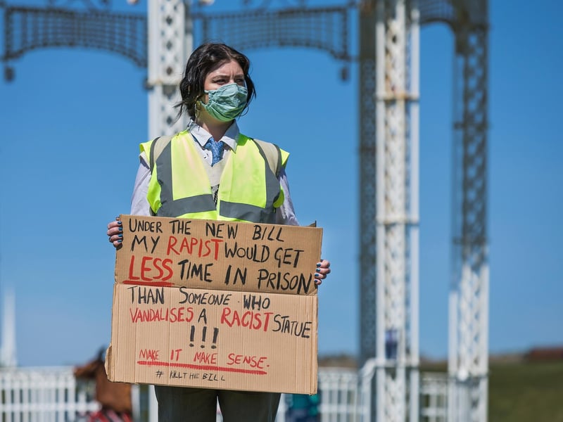 #KilltheBill protest on Southsea Common on April 17. Picture by Mike Cooter.
