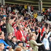 Sunderland fans celebrate another victory at the Stadiu of Light
