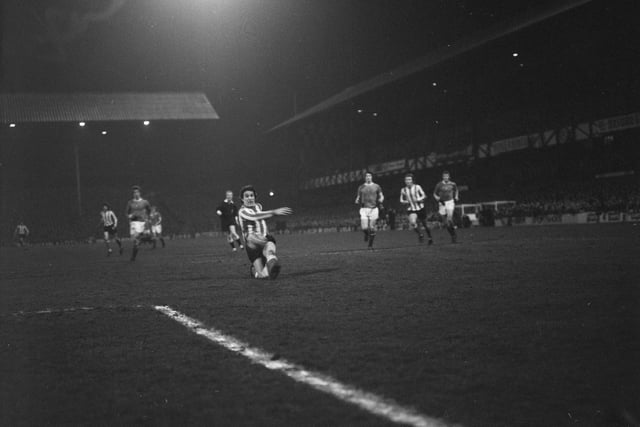 Vic Halom storms forward for Sunderland during the 3-1 win.