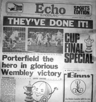 How the Echo reported the 1973 Cup Final victory. Now Dave mentions it in his new anthem.