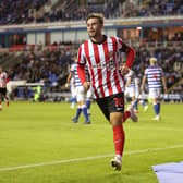 Patrick Roberts of Sunderland celebrates scoring the opening goal during the Sky Bet Championship between Reading and Sunderland at Select Car Leasing Stadium.