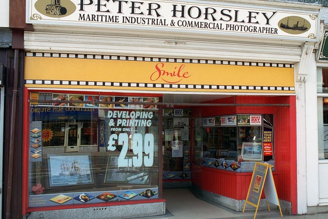 Peter Horsley's photographic shop in Fleetwood, 1999