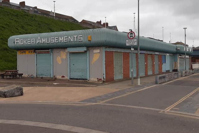 The Old Roker Amusements building, Sunderland (June, 2023)
