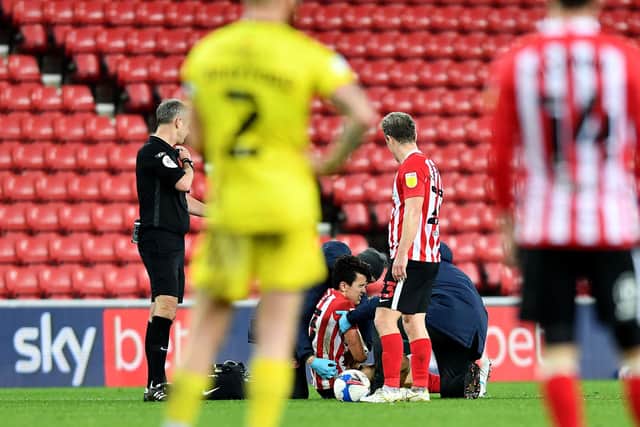 Luke O'Nien suffered what Sunderland fear could be a serious injury on Tuesday night