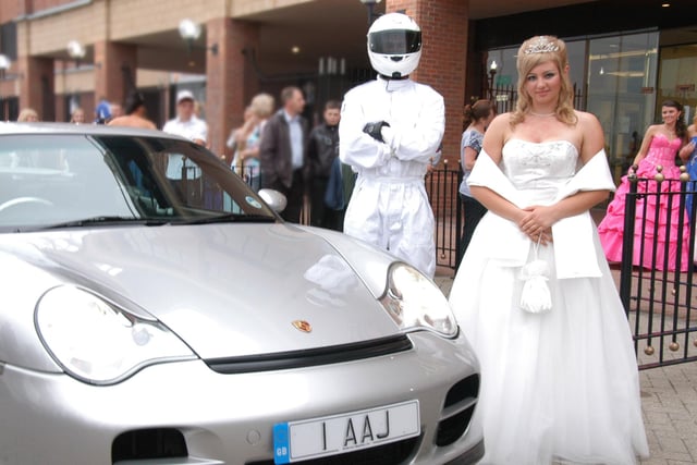 What a car and what an arrival for the Southmoor prom at the Stadium of Light in 2009.