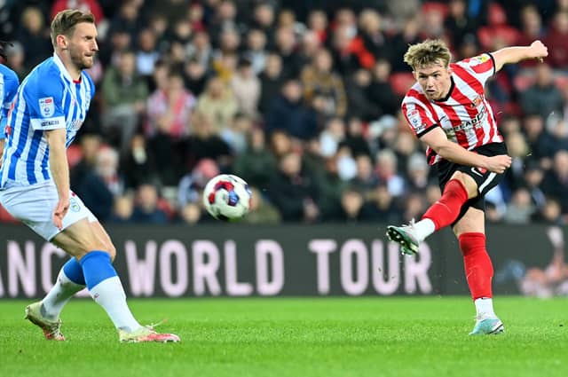 Joe Gelhardt playing for Sunderland.