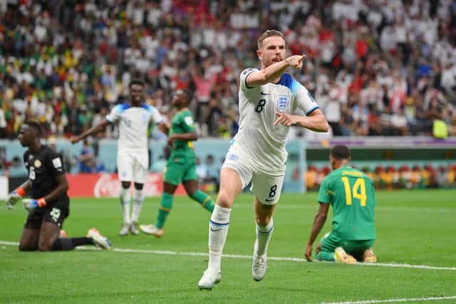 How to watch England World Cup games in Sunderland: Pubs, bars and table reservations for France fixture. Mackem Jordan Henderson scored in the last round against Senegal, can he do it again this weekend against France? (Photo by Dan Mullan/Getty Images)