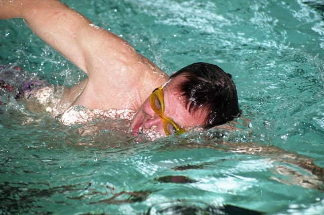 Don Bland was back in the pool in 1996 - 48 years after he swam in the Olympics.