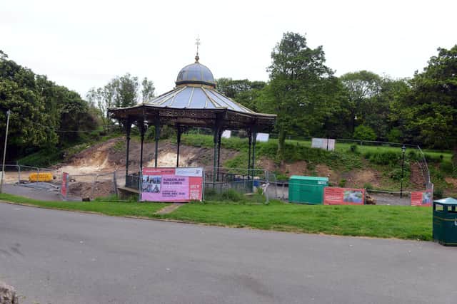 Works underway at Roker Park for the new Ruhe Cafe.