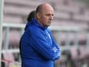 NORTHAMPTON, ENGLAND - APRIL 20: Ipswich Town manager Paul Cook looks on prior to the Sky Bet League One match between Northampton Town and Ipswich Town at PTS Academy Stadium on April 20, 2021 in Northampton, England. (Photo by Pete Norton/Getty Images)