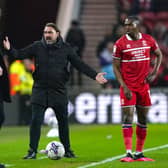 Middlesbrough manager Michael Carrick and Leeds United chief Daniel Farke on the touchline during the Sky Bet Championship match at the Riverside Stadium. Picture: Owen Humphreys/PA Wire.
