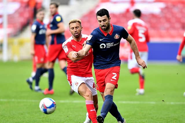 Sunderland defender Conor McLaughlin returned to the side at Swindon Town