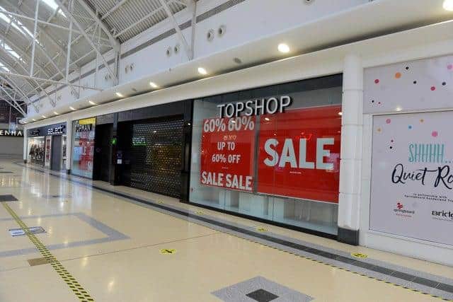 Topshop and Topman in The Bridges have been stripped bare