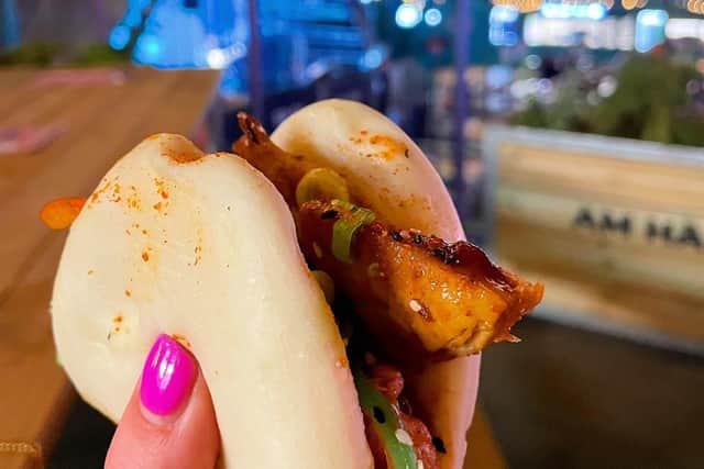 Bao Down serve the buns in pairs, priced £8