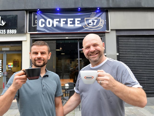 At the end of last year, Sunderland city centre welcomed a new coffee shop. Coffee-lovers Robbie Johnson and Trevor Mitchell opened Coffee 57, named after its address in High Street West, at the heart of major developments taking place around Keel Square.