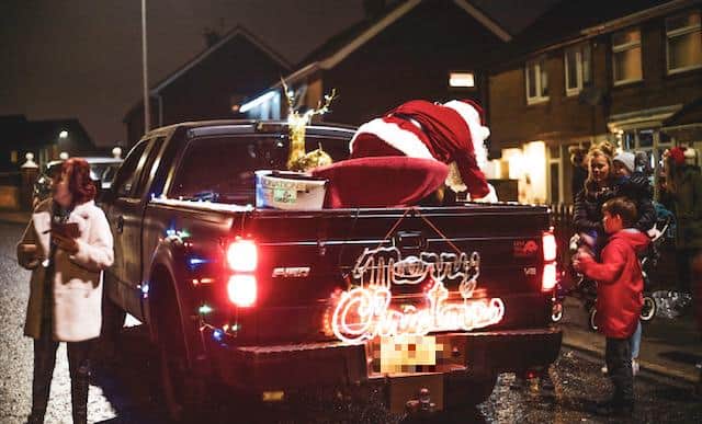 Santa spreading Christmas cheer across Sunderland. Photo by Josh Bewick