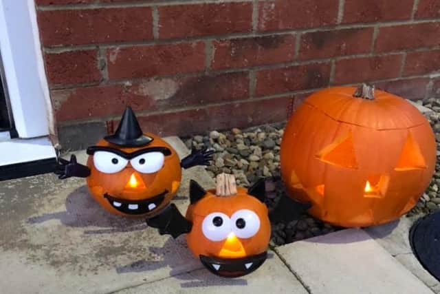 Three year-old Katie Black's stunning pumpkin creations - before they went missing