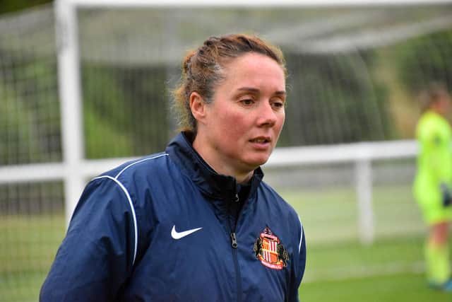 Sunderland Ladies celebrated an opening day win.