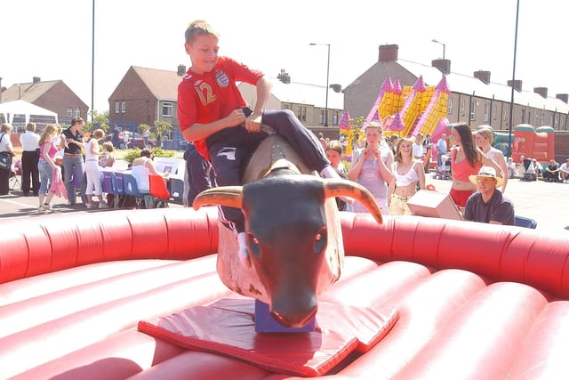 An assault course provided the fun for Year 7 pupils at Washington School. Here's a scene from the school's summer fair in 2006.