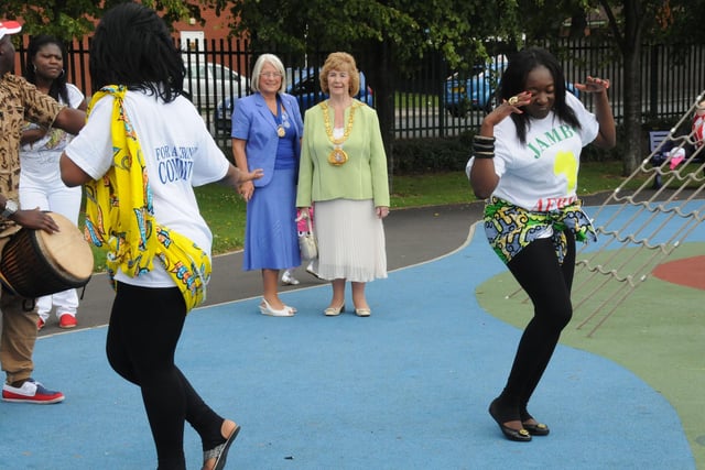 Sunderland Mayor Councillor Norma Wright and her consort Pauline Porteous enjoyed the dancing during a fun day at Thompson Park in 2011.