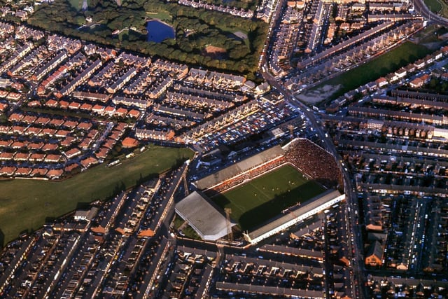 Roker Park in the era when Sunderland won the FA Cup in the early 1970s.