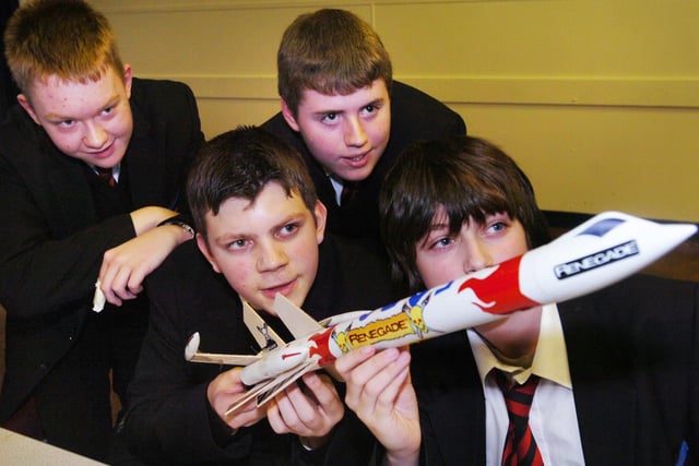 Over at Shotton Hall School in Peterlee, Dane Spoors, John Robinson, Dan Spurway and Anthony McGarley built their own rocket 15 years ago.