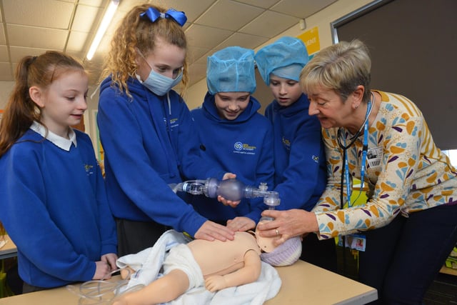 Careers day at New Silksworth Academy where a midwifery class was in progress when this 2018 photo was taken.