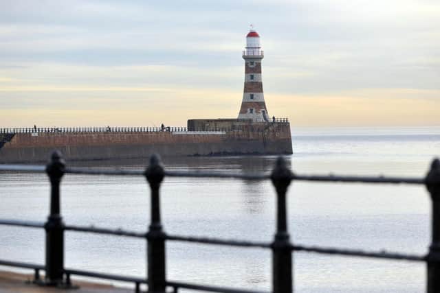 Emergency crews were called out after reports that a person had fallen into the sea from Roker Pier.