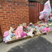 Floral tributes have been left for the toddler who sadly died last week.