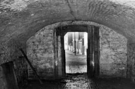 This picture, taken not long before the doorway was bricked up, shows the magnificent vault which has not been seen in over 70 years. Photograph courtesy of Joan Nichols.