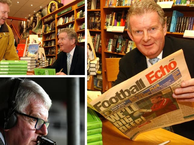 John Motson, the commentator who has died aged 77, and the day he came to The Bridges.