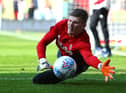 SHEFFIELD, ENGLAND - MARCH 30: Jake Eastwood of Sheffield United during the Sky Bet Championship match between Sheffield United and Bristol City at Bramall Lane on March 30, 2019 in Sheffield, England. (Photo by Ashley Allen/Getty Images)