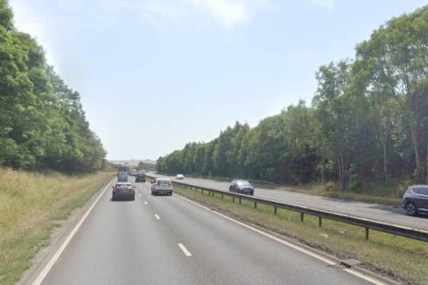 The collision has partially closed a lane of the northbound A19