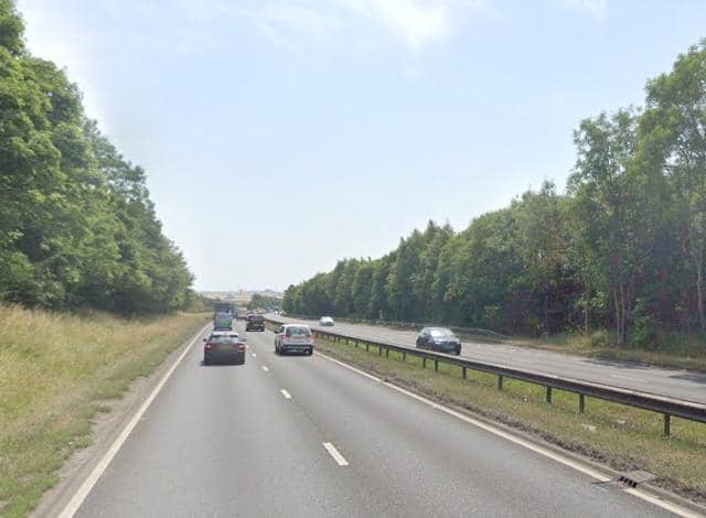The collision has partially closed a lane of the northbound A19