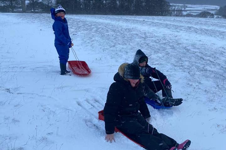 Sledging at Whittingham. Picture: Amanda Cowell
