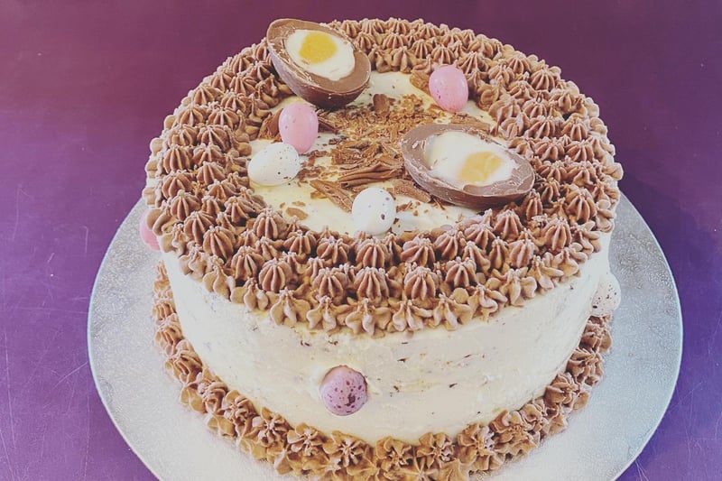 This is ice-cream business Luca's take on an Easter bunnet, except with ice-cream, Mini Eggs and a layer of sponge cake. Delivery available within Edinburgh.
www.lucasicecreamshop.co.uk