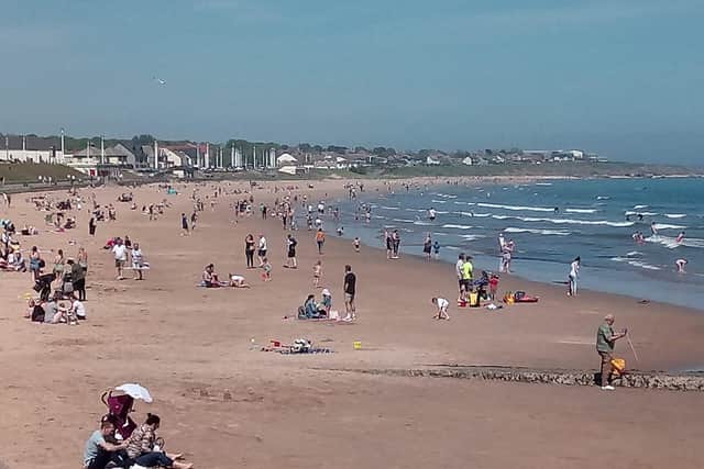 Seaburn beach has seen a lot more visitors on the UK's hottest day of the year.