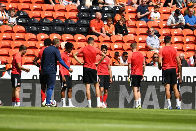 Sunderland players at Dundee United. Picture by Frank Reid