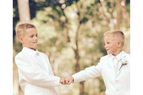 Jack Woodley with his younger brother Jayden as children.
