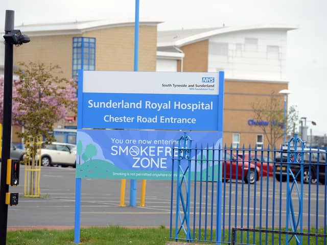 Bed blocking at Sunderland Royal Hospital.